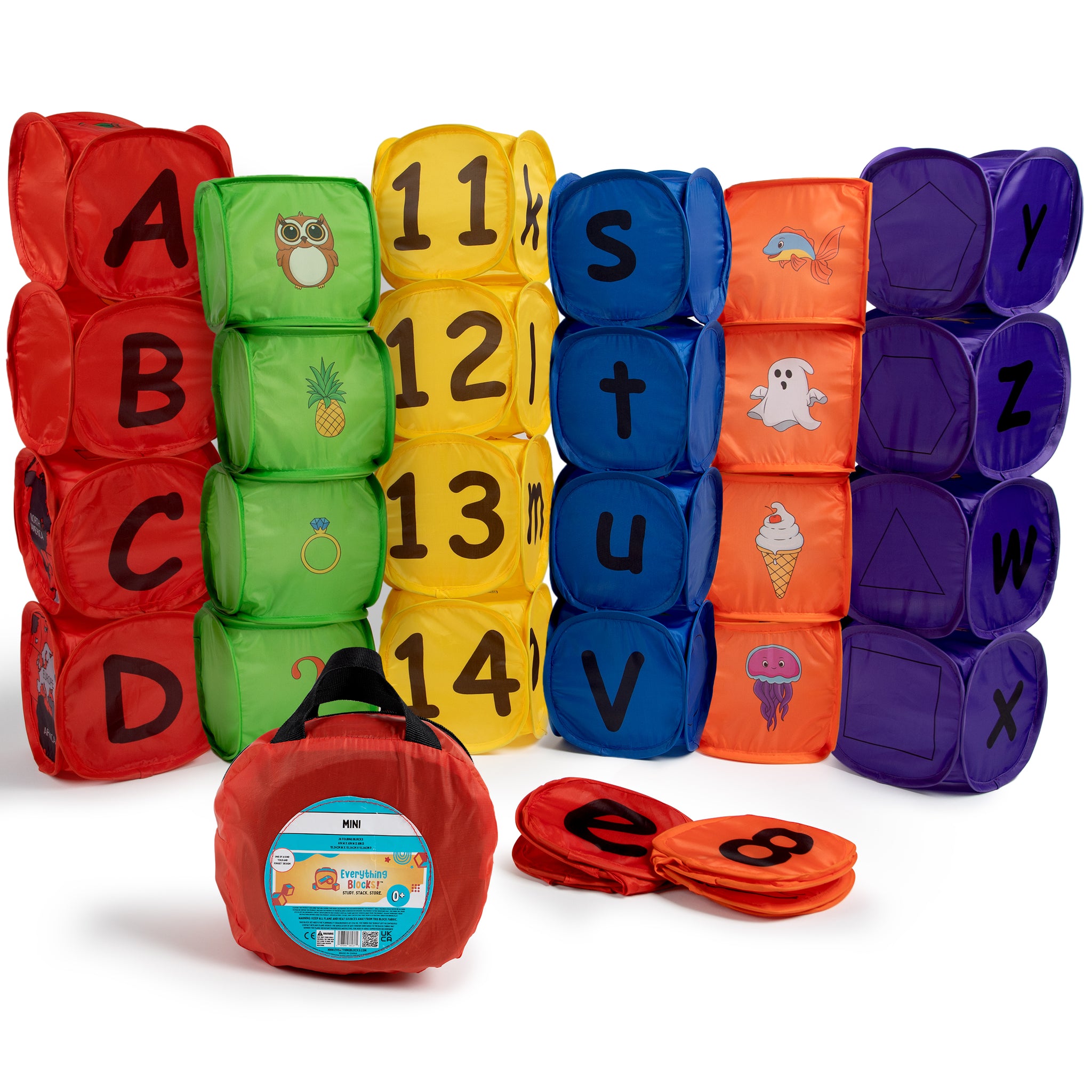 Kids playing and learning with Everything Blocks